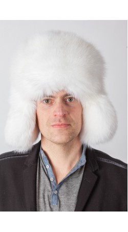 White fox fur hat – Russian style